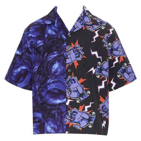 prada lightning shirt|Prada 2019 Split Lightning Bolt Shirt .